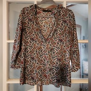 Zara Multicolor Floral Blouse